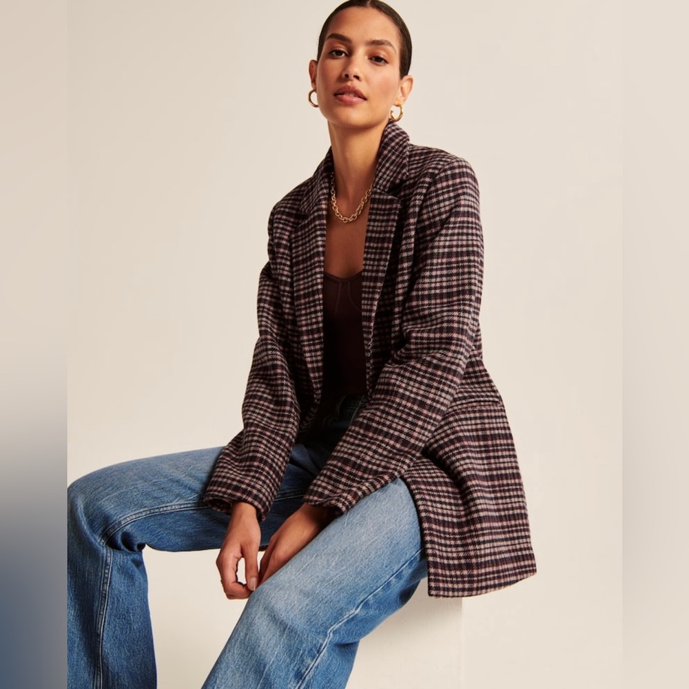 BRAND NEW (with tags!!!)  Abercrombie Heavy Weight Wool-Blend Blazer Coat
